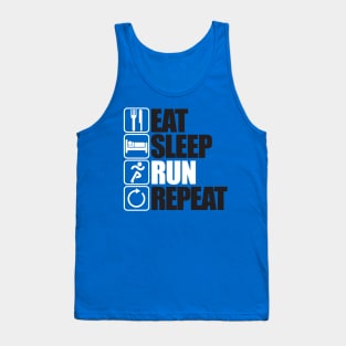 eat sleep run repeat 3 Tank Top